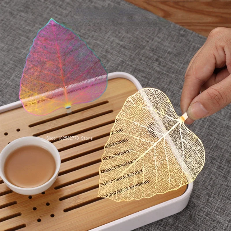 Creative Stainless Steel Tea Strainer Bodhi Leaf Shape Thickened Separation Mesh Household Indoor/office Tea Ceremony Supplies