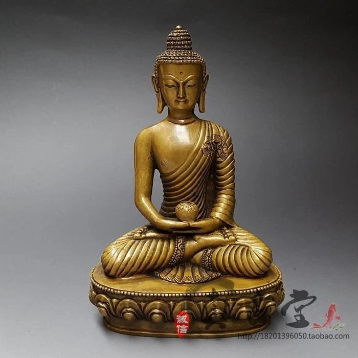 

Special Price Antique Style Pure Copper Buddha Ornaments, Shakyamuni Buddha Bronze Statue, Home Decoration, Antique Collection