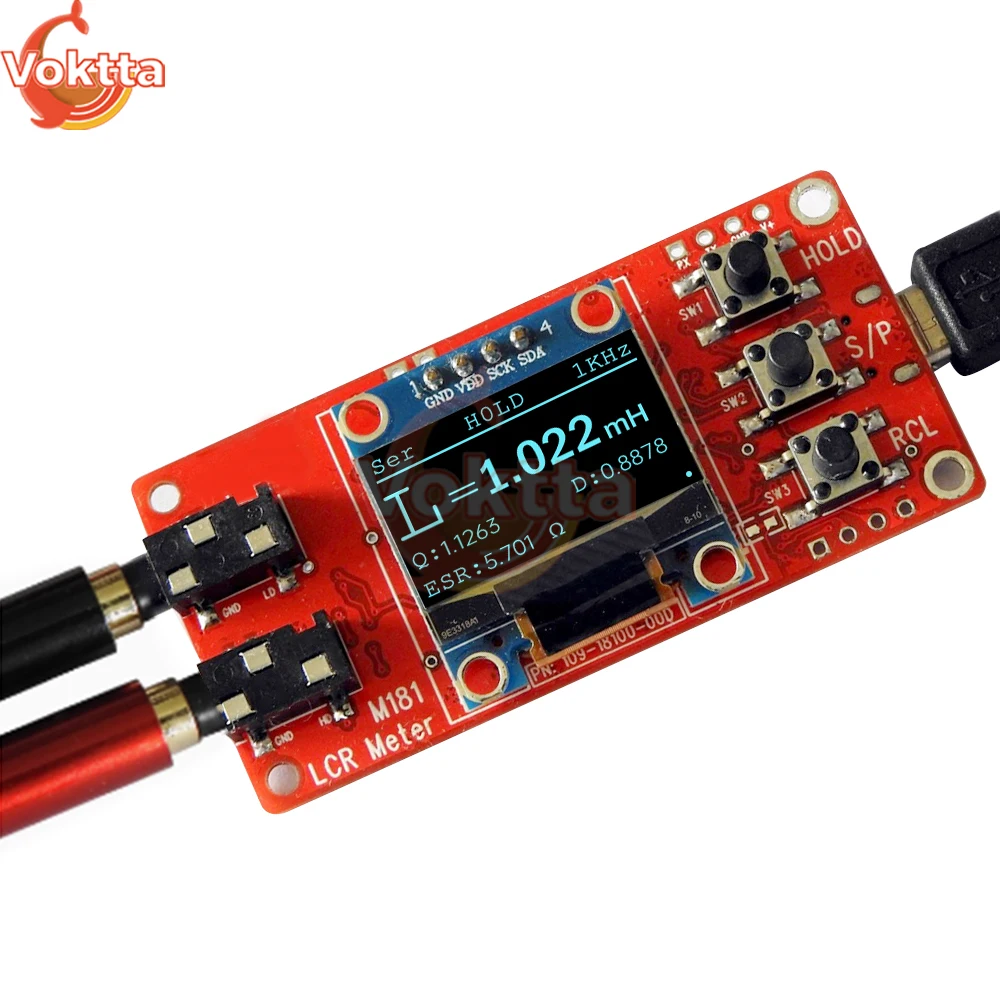 DC5V High Precision Inductance Capacitance Meter Tester LCR Resistance Tester DIY Capacitance Frequency Meter Electronic Kit 3