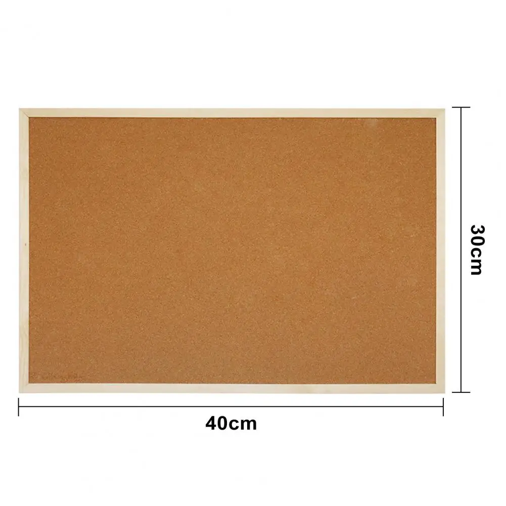 Sturdy Wooden Cork Board Wood Frame Cork Board Durable Wood Frame Bulletin Versatile Memo Picture Display for Notes
