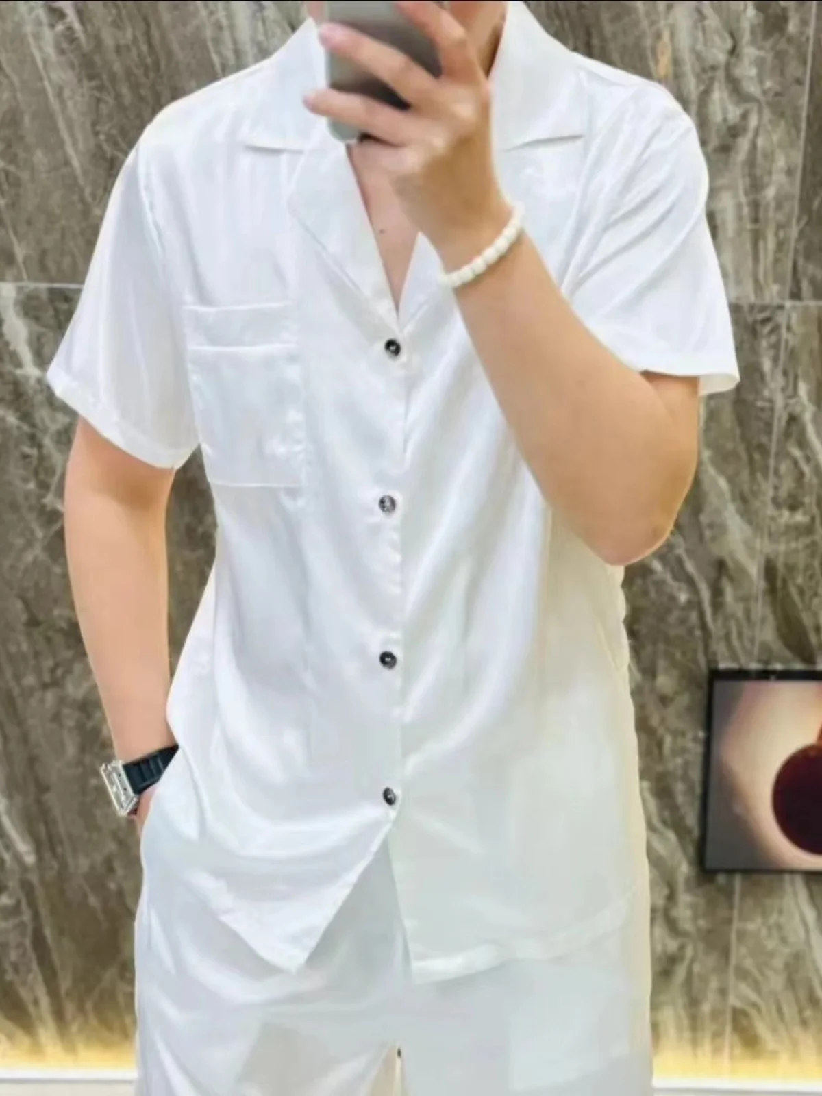 2024 Summer Pajama Sets Loose Comfortable Male Homewear Pajamas Suit Men's Fashion Casual Lightweight Breathable Men's Suit