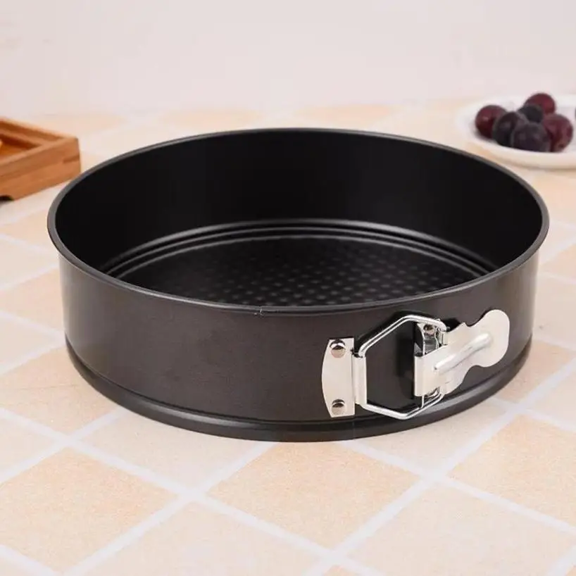 3 Pcs/Set Non Stick Removable Bottom Snap Baking Tray Cake Mold Three Piece Set Baking Mold Mini Tool