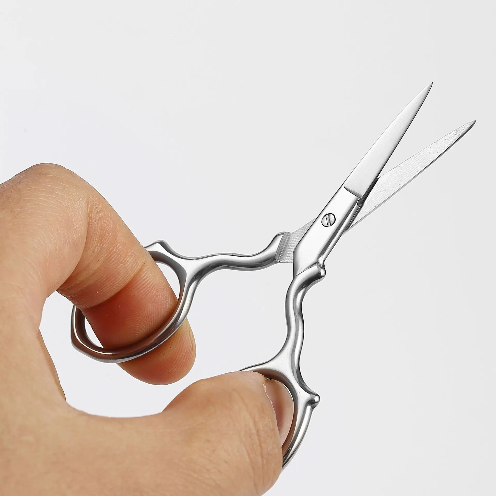 1pc Premium Stainless Steel Grooming Nose Scissors Facial Hair Scissors Eyebrow Trimming Pointed Scissor Straight Tip