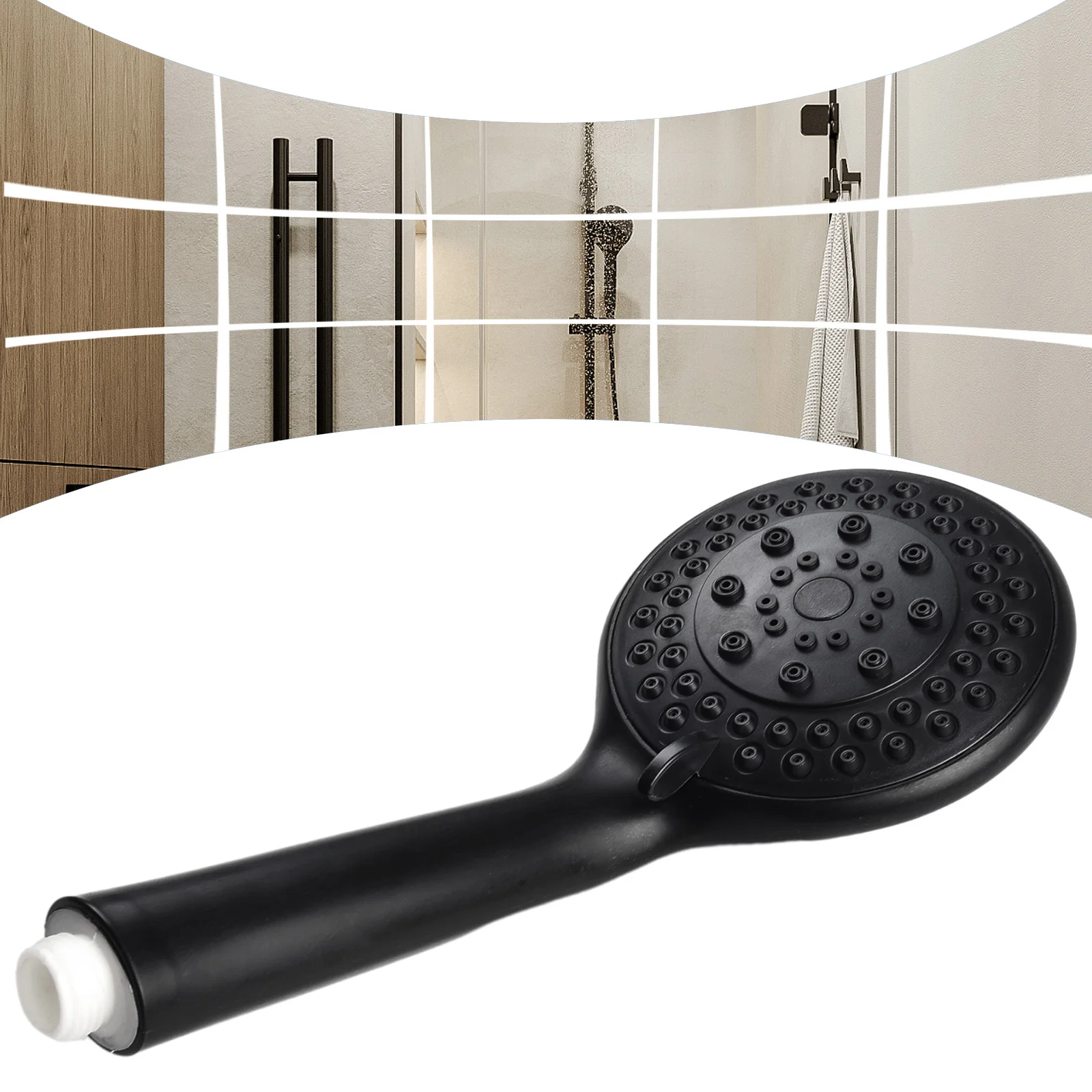 

Filter Shower Shower Head Silicone Nozzle Wear-resistant 1PCS 5 Modes ABS Material Bathroom Water Heater Black