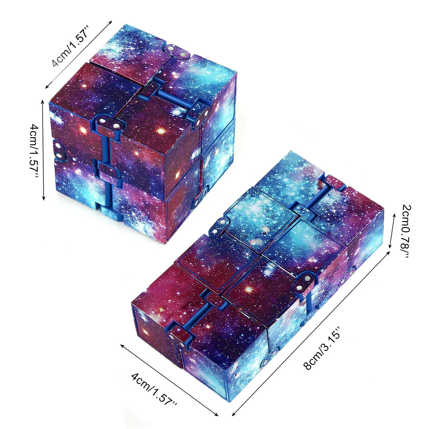 Infinity Cube Fidget Cube Toy Galaxy Space Magic Puzzle Flip Fidget Finger Toys Anxiety Relief for Adults Kids ADHD Stress