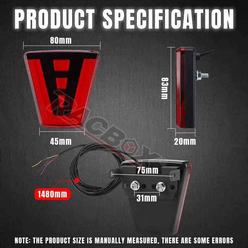 Feux Stop F1 Voiture Feu Arrière LED Shin Yo Bates Style Noir / Lentille Fumée Harley BTC Feu F1 Voiture