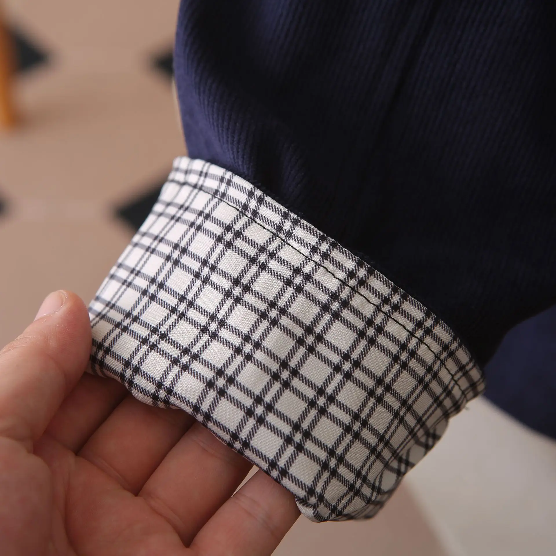 XXXXL New Stylish Plaid Cuff Corduroy For 2025 Autumn Coat Fashion Plus Size Women's Jacket