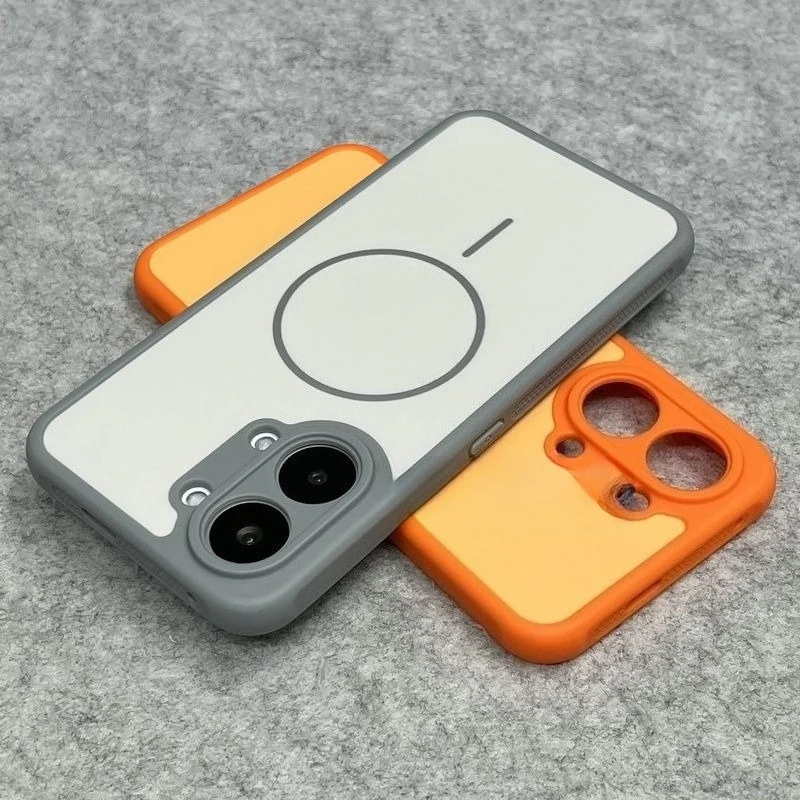 Business-Style Dual-Tone Matte Finish Magnetic Anti-Scratch Bumper Case