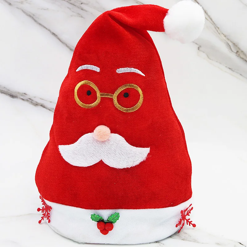 (1pcs/pack) Santa Claus Christmas hat, children's adult styling, party decoration and dressing hat