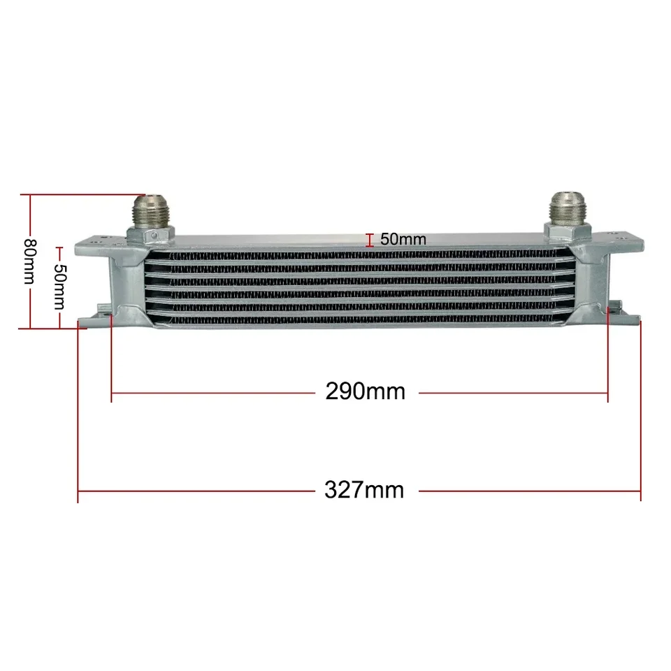 Ucreative 15-Row Oil Cooler Kit 10AN - Universal Aluminum Transmission & Engine Cooler