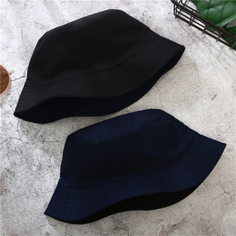 Cotton Double-Sided Letter Embroidery Fisherman Hat For Women Outdoor Fishing Cap Casual Panama Bucket Cap Sunscreen Sun Cap frog bucket hat