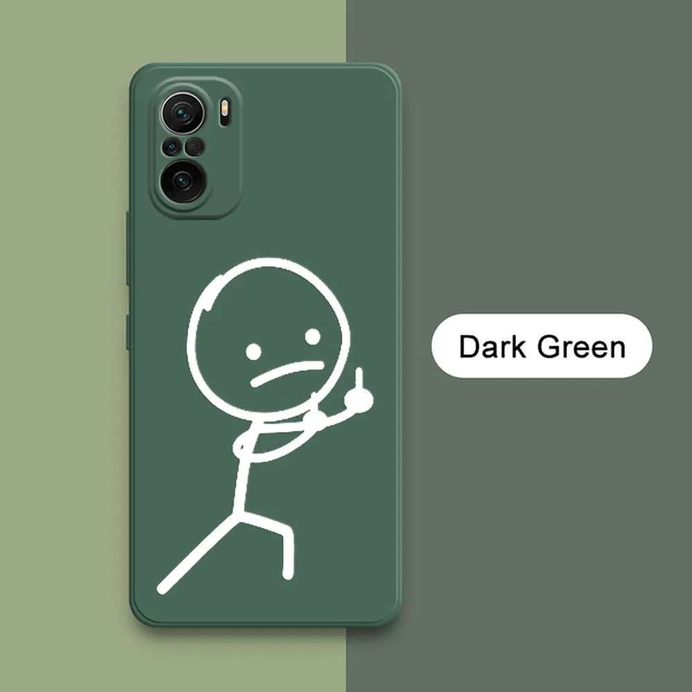 Funny Middle Finger Cute Matchman Case For Xiaomi Poco X7 F7 M7 X4 X5 F6 M6 Pro X3 10T 11T 12T 13T 14T Pro 15 Ultra Phone Cover