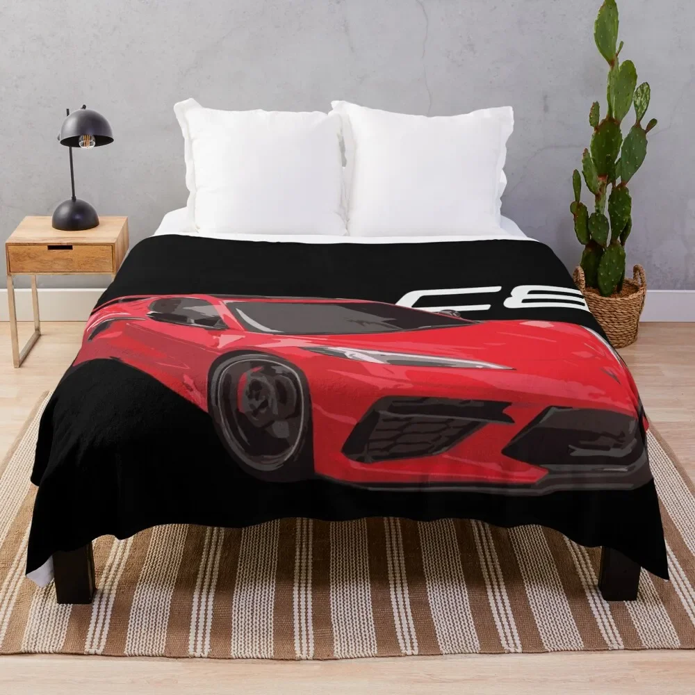 

c8 torch red Throw Blanket Fluffy Shaggy Luxury Thicken Blankets