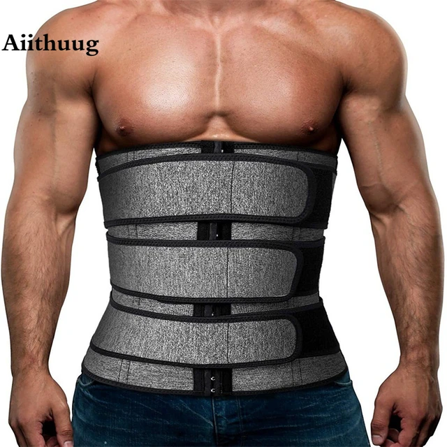 Aiithuug Waist Trainer Corsets Men Workout Corset Body Building Belts Extra  Firm 3 Control Girdles Sauna