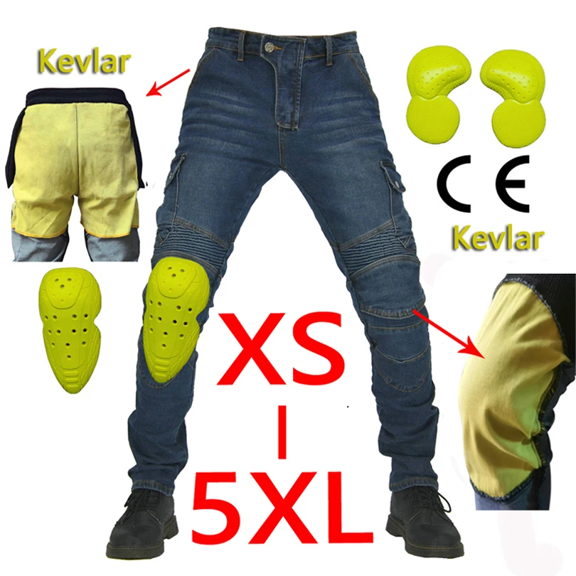 Motorcycle Riding Jeans Pantalon Moto Pants Built-in Wear-resistant  Fireproof Kevlar 4x Protective Gears Layer On Hips And Knees - AliExpress