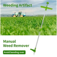 Garden Weed Puller Removable Root Puller Tools Outdoor Garden Weeder Tool Long Handle Lawn Weeder Weeding Trimming Claw Weeder 2