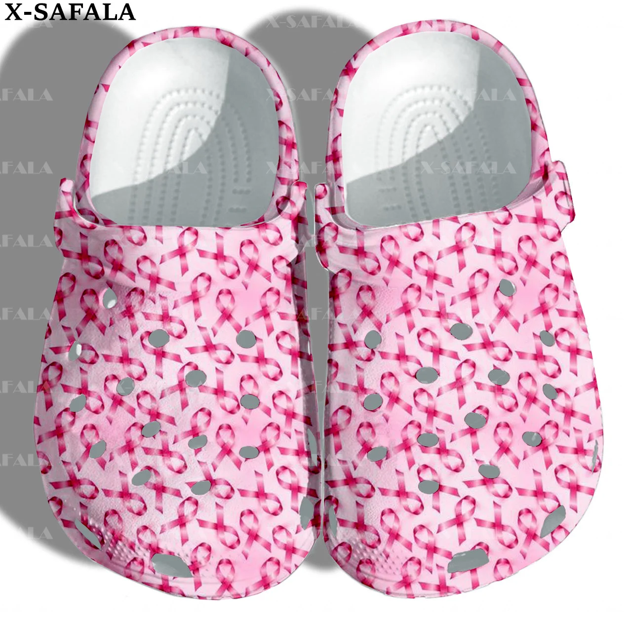 

Breast Cancer Awareness 3D Print Men Women Classic Clogs Slippers Shoes EVA Ligtweight Sandals Summer Beach Outdoor-3