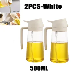 Versatile Oil Spray Bottle Set for Kitchen and Camping - Set of 3 (2PCS-white)