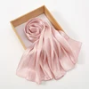 Nouveau Premium Shimmer soie Hijab écharpe femmes luxe Medine soie voile musulman femmes Hijab brillant châle islamique Turban Haedscarf enveloppes