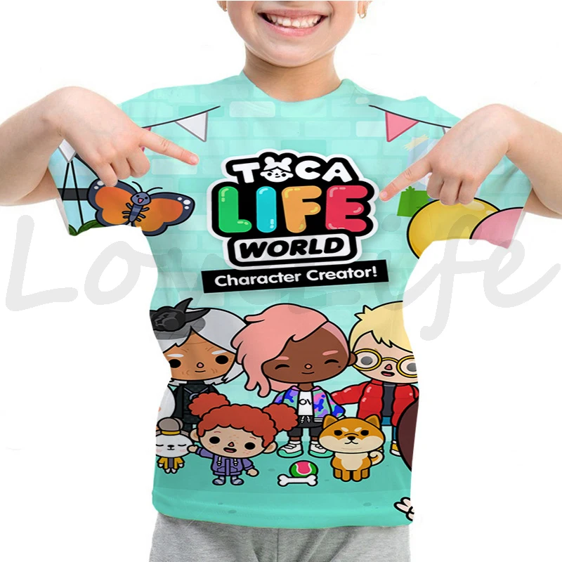 thumbnail image 1 of Camiseta con estampado 3D del juego Toca Life World, camiseta de manga corta de verano para niñas y niños, ropa para niños, camisetas para niños, camiseta de anime, 1 of 5