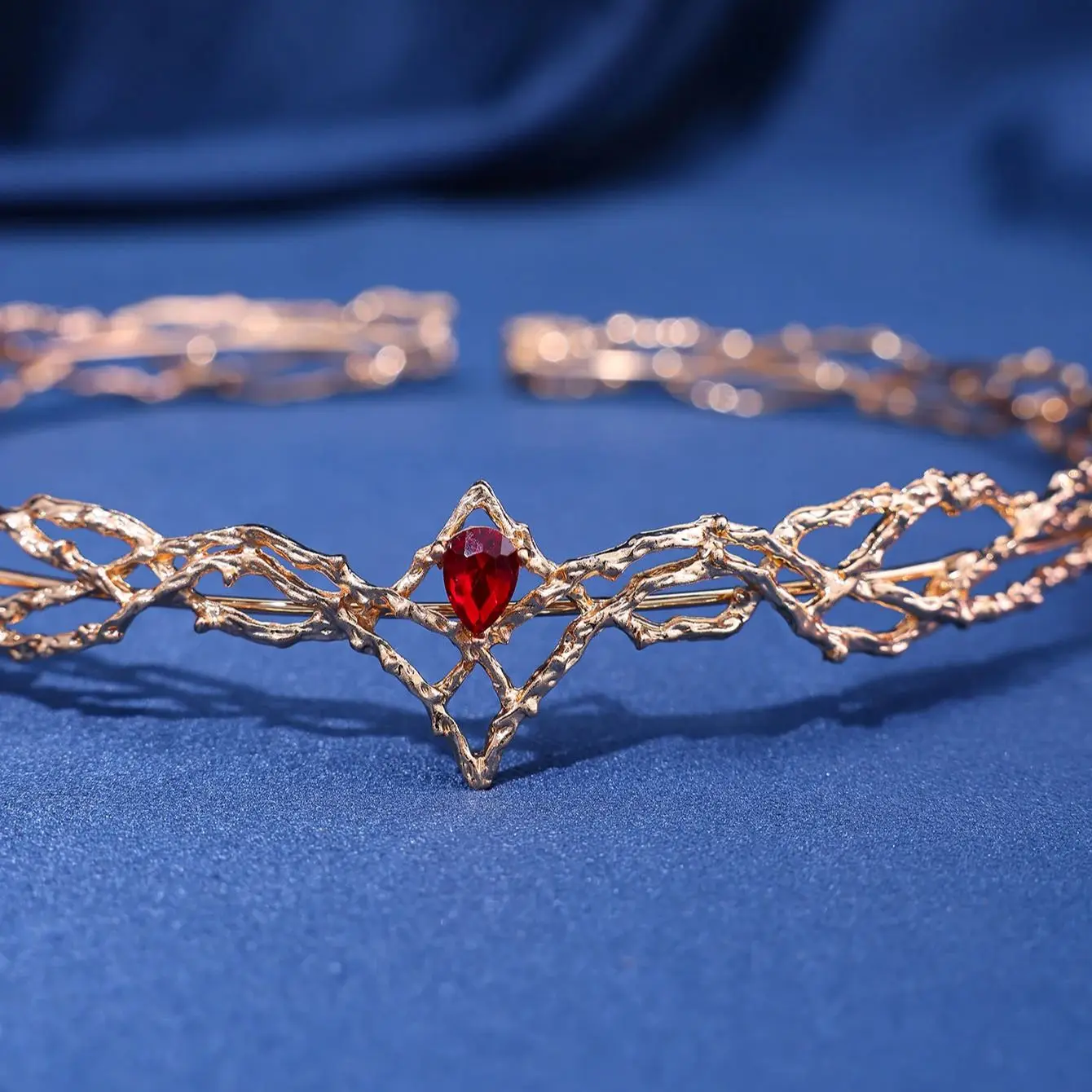 Hair Accessories Bridal Hair Accessories Crown Headband Elves King Crown Tiara Waterdrop Zircon Round Headband Wedding Bridal Hair Accessories Jewelry Cosplay Headwear Women Gift