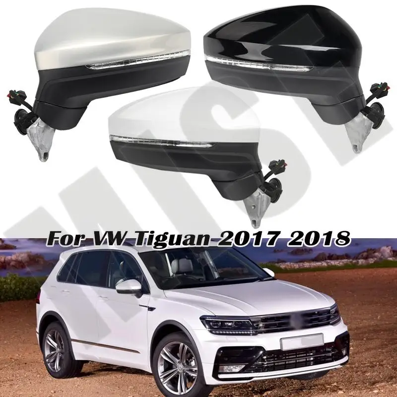 Left/Right Car 6/9Pin Side Mirror Assembly For VW Tiguan 2016 2017 2018 Auto Electric adjustment