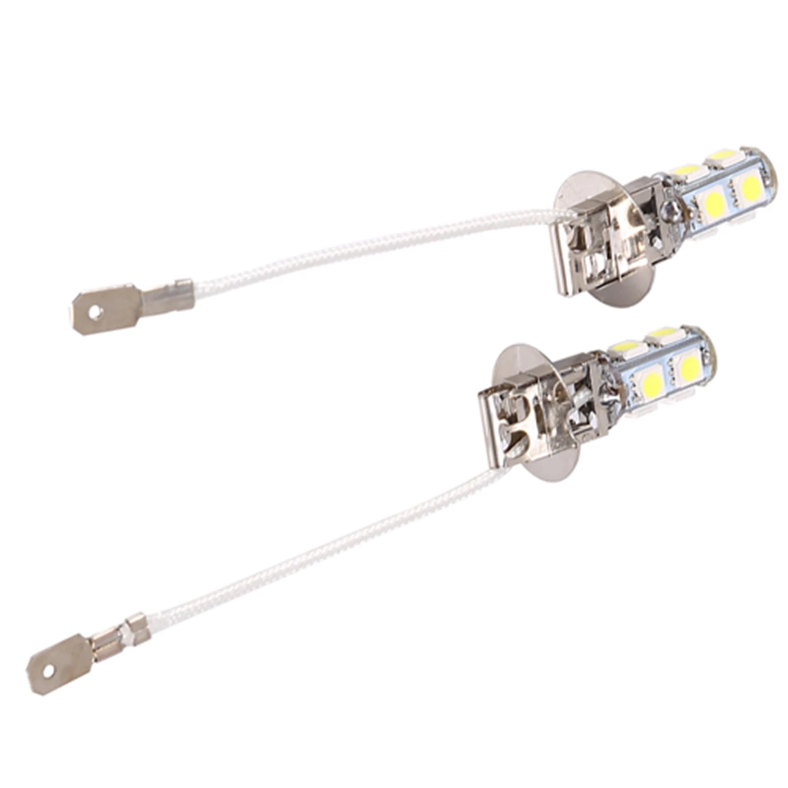 2x H3 5050 화이트 9 SMD LED DC12V 자동차 안개등 LED 전구 6500K 매우 밝음 설치가 용이 자동차 안개등 교체용