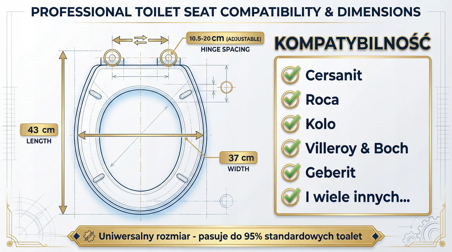 SINOBATH Toilettensitz mit Absenkautomatik Universelle Toilettendeckel WC-Sitz Holz Klobrille, Tragfähigkeit bis 190 kg – Detail 6