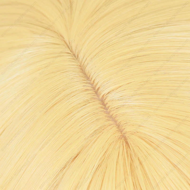 Light Yellow Short Anime Cosplay Wig - Heat Resistant Synthetic Fibers