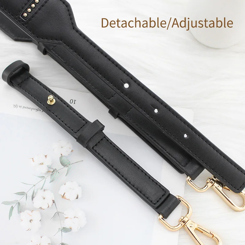 TINBERON LOVE Heart Rivet Wide Shoulder Bag Strap Cowhide Adjustable Bag Strap Handbag Handle Belt Strap Bag Part & Accessories