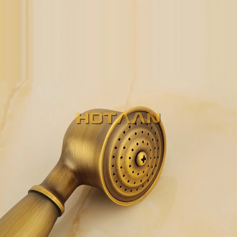 Soffione Doccia In Ottone PVD Oro Con Telefono E Tubo Da 150 Cm - Set Doccia Portatile Con Supporto, Design Europeo - 2