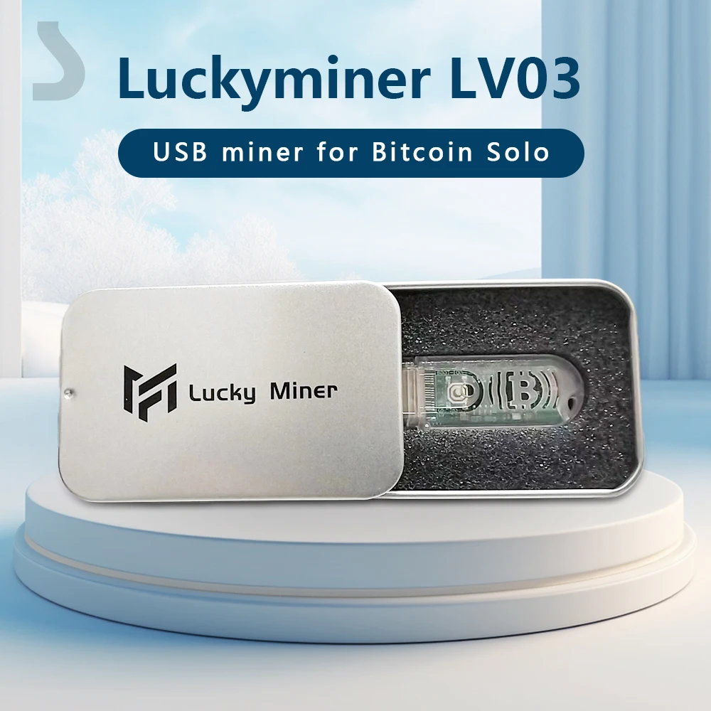 Lucky miner btc miner mesin lv03 USB mini 74KH/S WIFI usb crypto solo miner  penambang - AliExpress