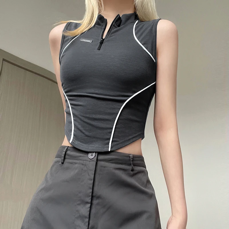 Camiseta Sin Mangas Con Cremallera Spin Around – Lucky In Love