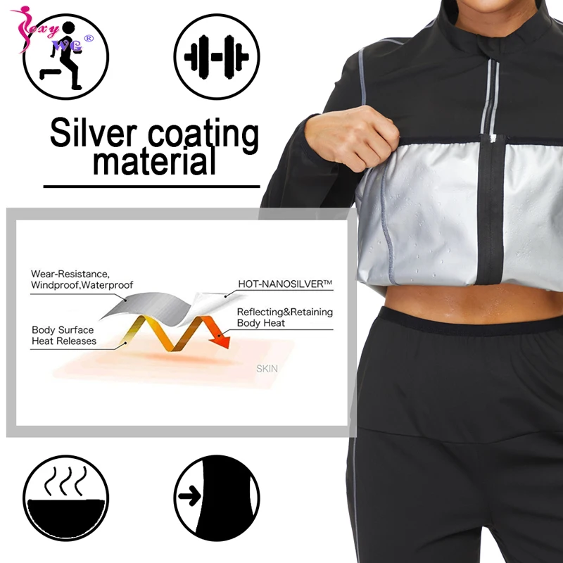 Women Slimming Sauna Shirt Body Shaper Waist Trainer Sweat Corset with Zipper Gym Fitness Tank Top Sport Vest Weight Loss SEXYWG For sports t shirt,yoga shirt,sports shirt,sports tank