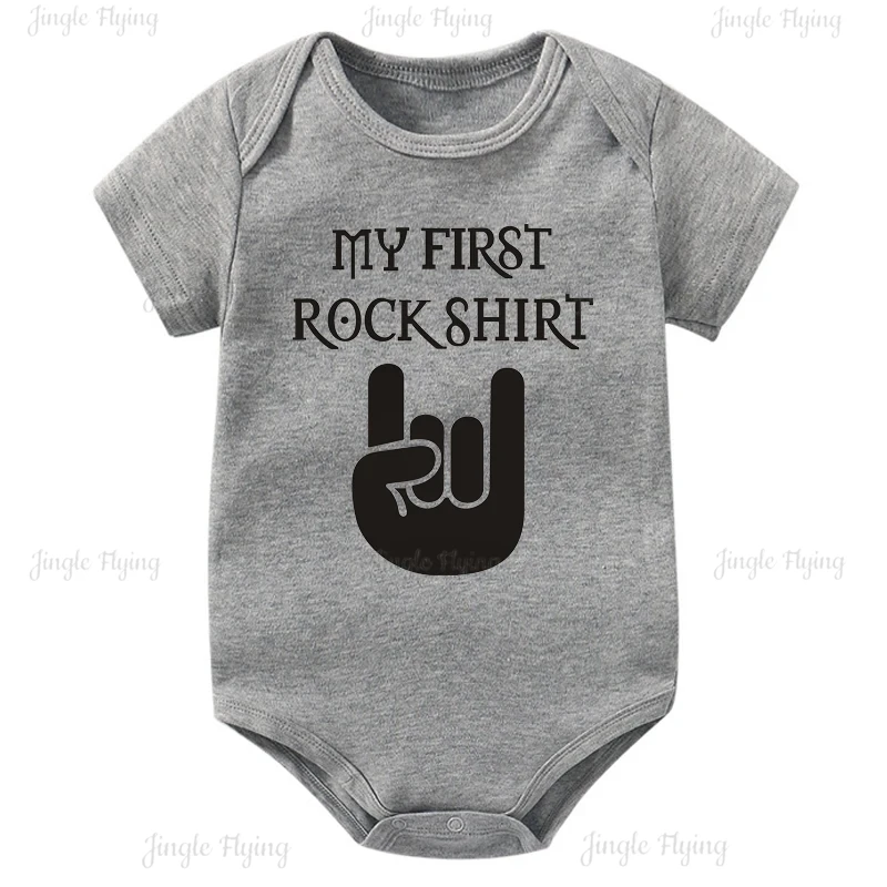 Born To Rock Neonato Manica Corta Tuta Bambino Carino Ragazzo Vestiti Tuta Neonato Vestito Corpo Tutina