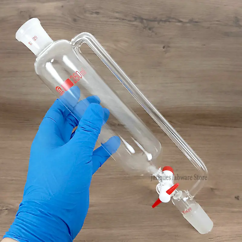 Lab Separatory Funnel 1pc 10ml to 1000ml Lab Constant Pressure Separating Funnel with PTFE piston Joint size: 19*19#, 24*24#, Dropping funnel