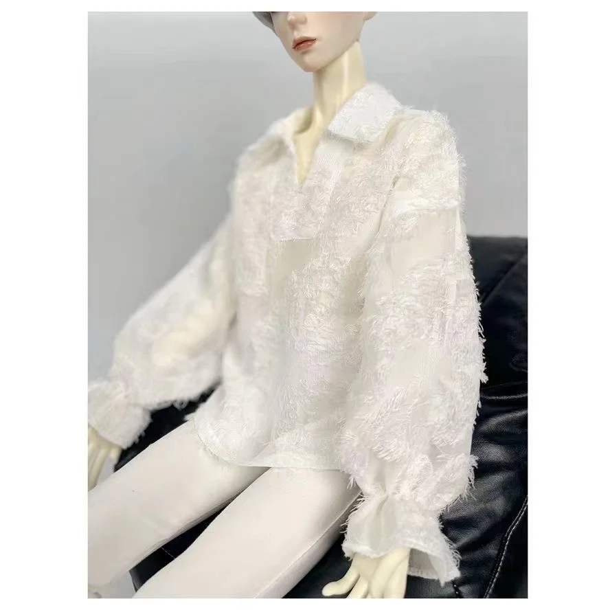 

BJD doll clothes sexy chiffon white lace sleeve shirt 1/4 1/3 68 73 strong uncle tops