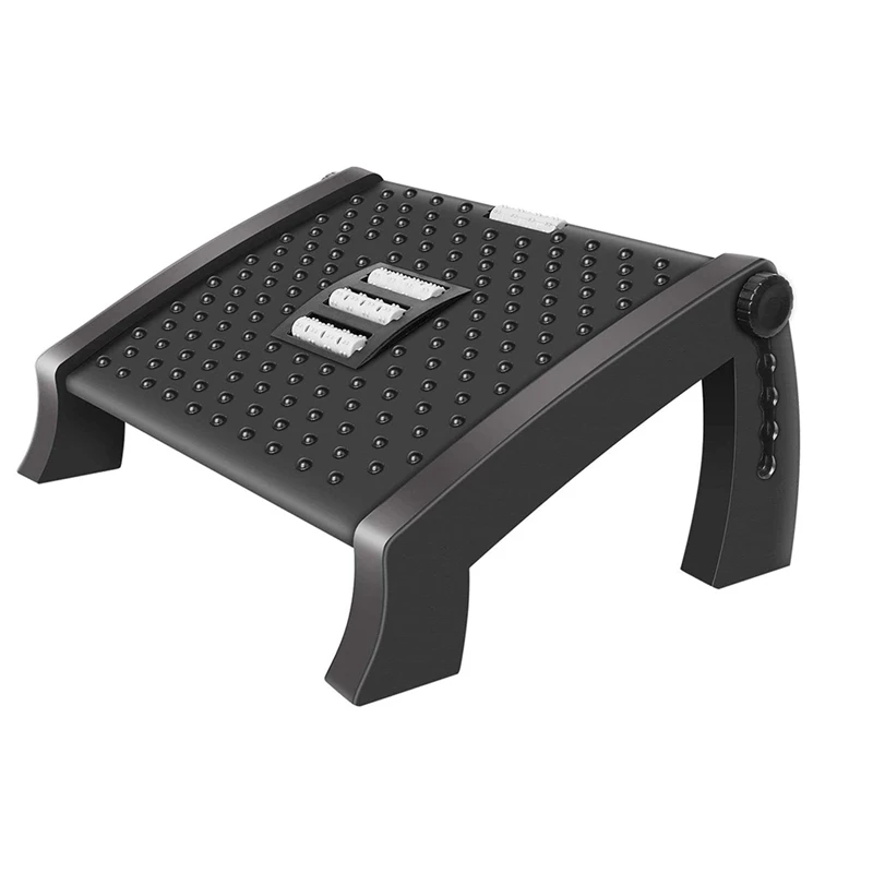 

Adjustable Footrest, Desk Footrest With Massage Function, Non-Slip Foot Stools Great For Home & Office Accessories