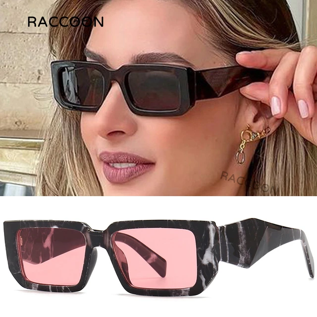 Black Rectangle Sunglasses Women  Square Rectangle Black Sunglasses -  Vintage Small - Aliexpress