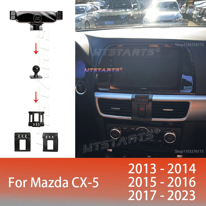 For Mazda CX-5 2013-Adjustable Car Phone Holder Mobile Mount Gravity GPS Rotatable Navigation Bracket Car Accessories phone holder mobile phone holder gps holder