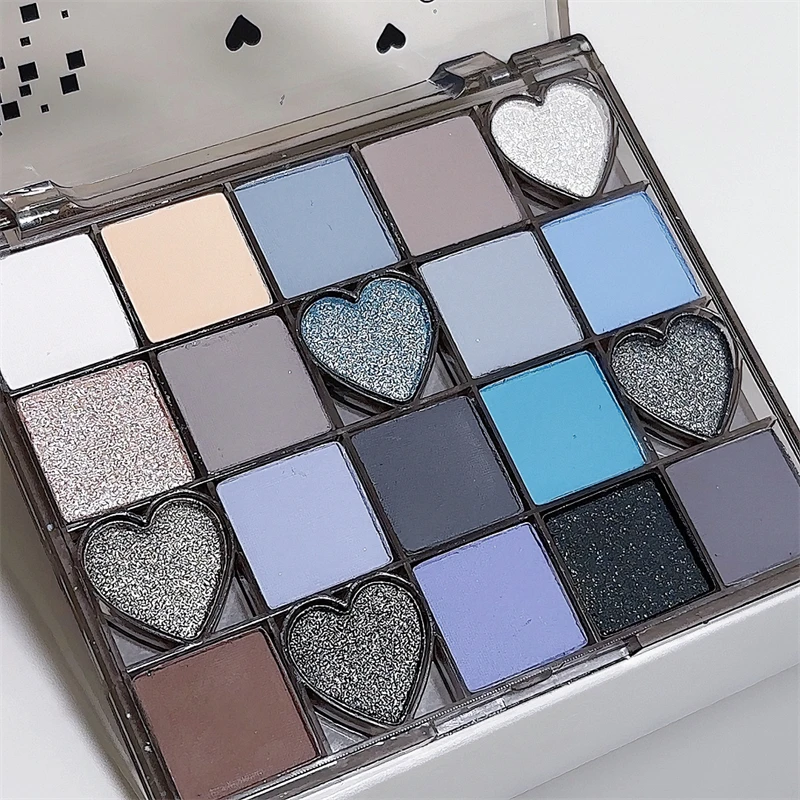 DIKALU Black Honey Eyeshadow Tray Matte Pearl Glitter Earth Multicolor Smoky Blush 6