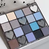 DIKALU Black Honey Eyeshadow Tray Matte Pearl Glitter Earth Multicolor Smoky Blush 6