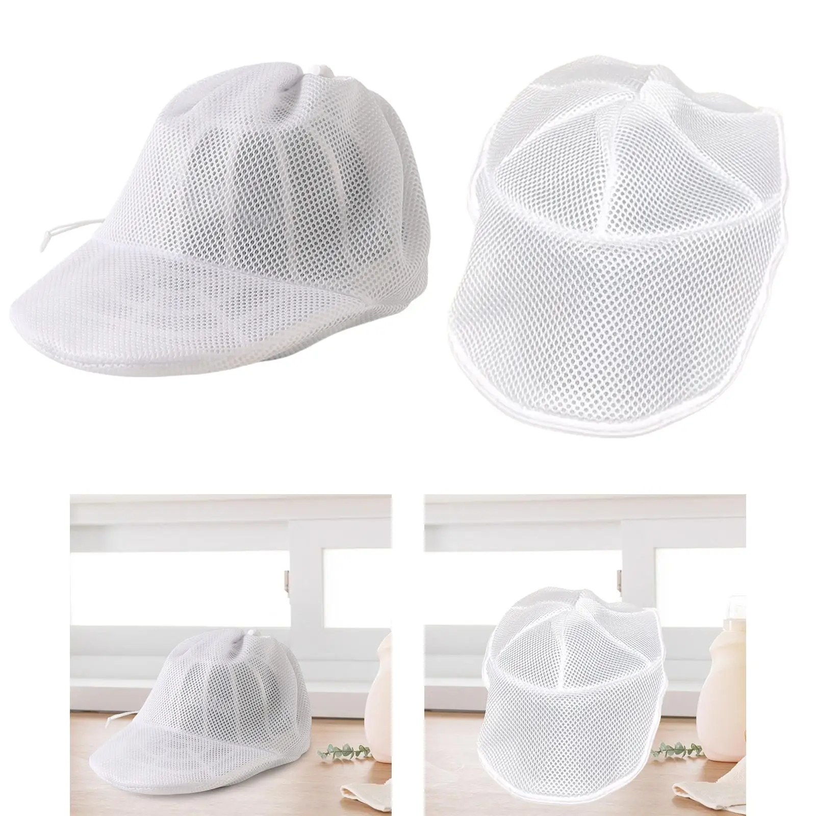모자 클리너 가방, 모자 랙, 경량 메쉬 용품, 거치대 모자 청소 네트 파우치, 세탁 여행 플랫 모자, 성인 야구 모자