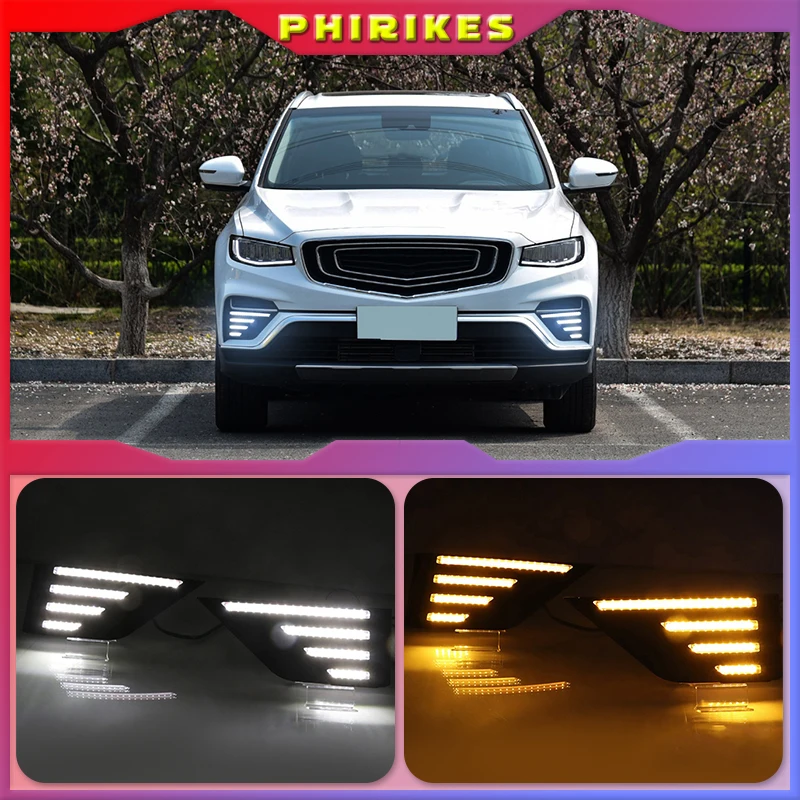 

2Pcs For Geely Boyue Proton PRO 2020 Car LED Daytime Running Light Fog Lamp Frame Fog Light