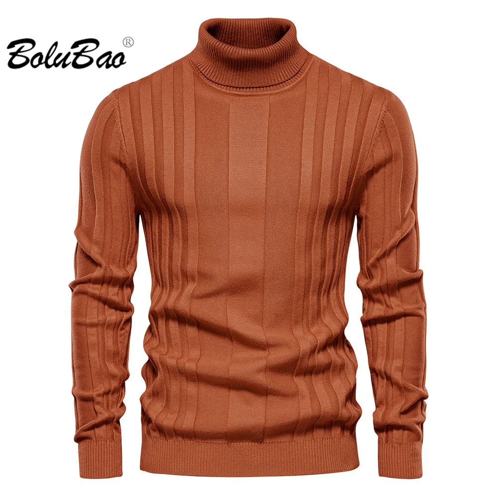 

BOLUBAO 2023 Outdoor Casual Sweater For Men Cotton Turtleneck Warm Lamb Wool Pullover High Quality Design Casual Sweater For Men