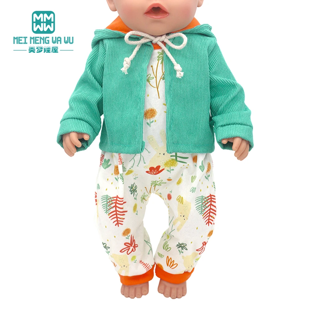mini Doll clothes Fashion jackets, jeans, coats, shoes fits 45 cm American doll and new born doll accessories 5