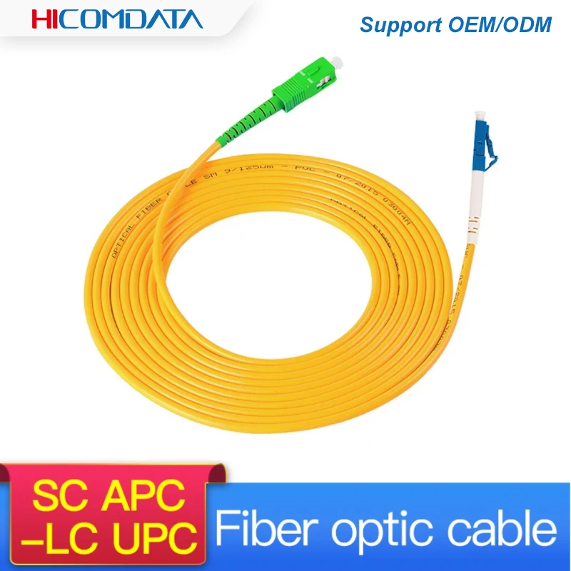 Sc apc lc upc 3m simplex single mode fiber optic patch cord sc lc 2 0mm