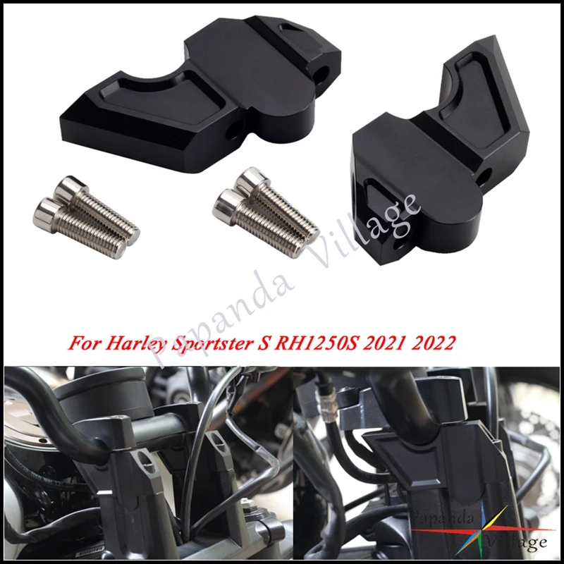 Moto In Alluminio Manubrio Riser Bar Mount Riser Manubri Riser Morsetto Per Harley Sportster S 1250 Rh1250S 2021 2022