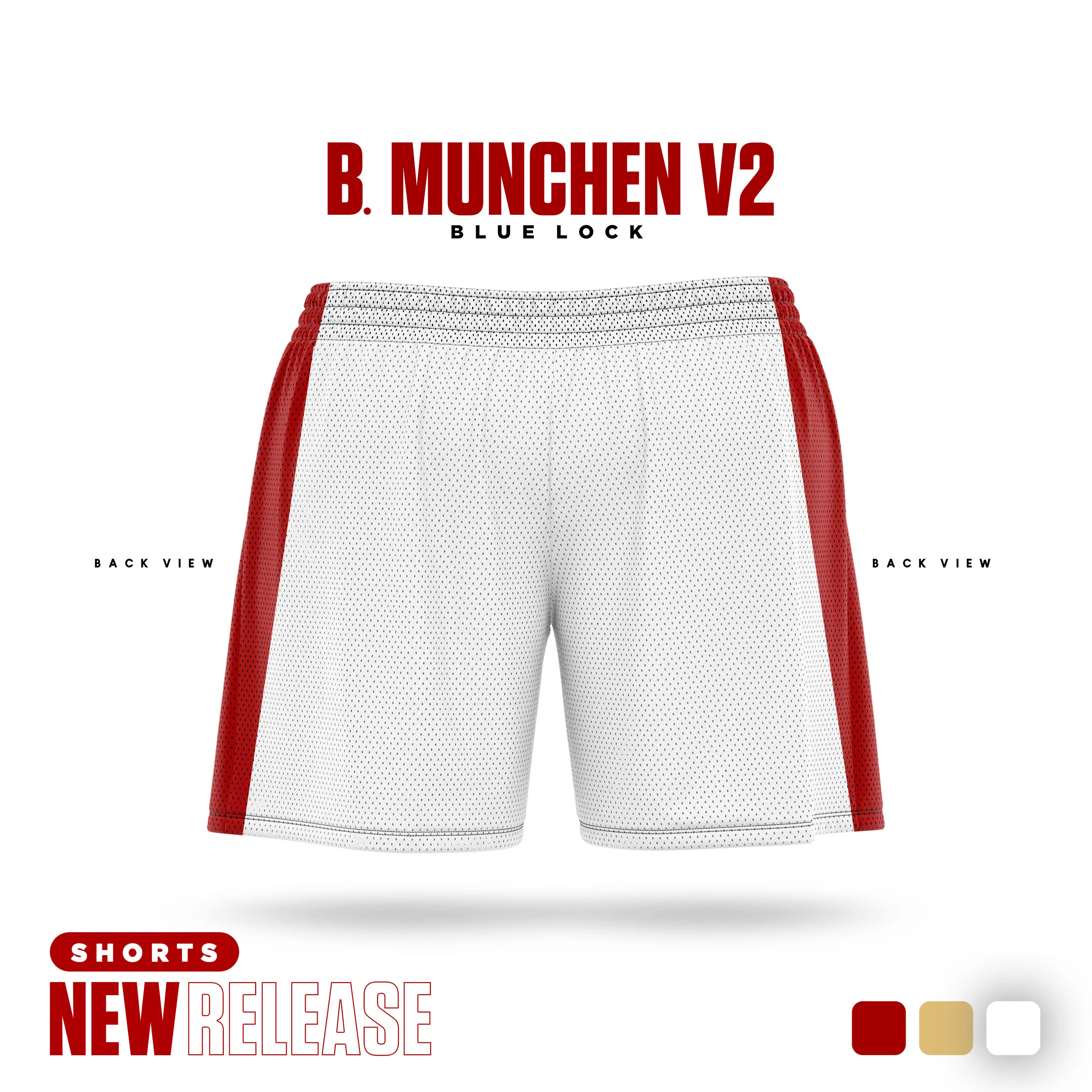 Blue Lock B. Munchen White Cartoon Anime Jersey Men Shorts Summer 2024 New Fashion Women Short Pants Sport Children Bottom 3