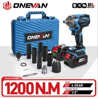 ONEVAN 1200Nm clé à chocs électrique sans brosse clé sans fil prise Rechargeable 1/2 pouces outil électrique pour Makita 18V batterie broche 1